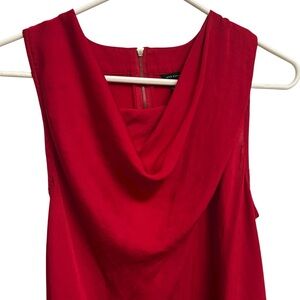 Ann Taylor Vibrant Red Cowl Neck Sleeveless Top